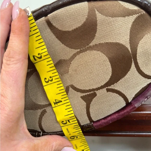 Coach Patchwork #11356 Shoulder/crossbody Bag - Brown, Green, Burgundy holiday - Picture 10 of 14